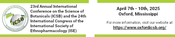 24th International Congress of The International Society for Ethnopharmacology & 23rd Annual International Conference on the Science of Botanicals (ICSB)